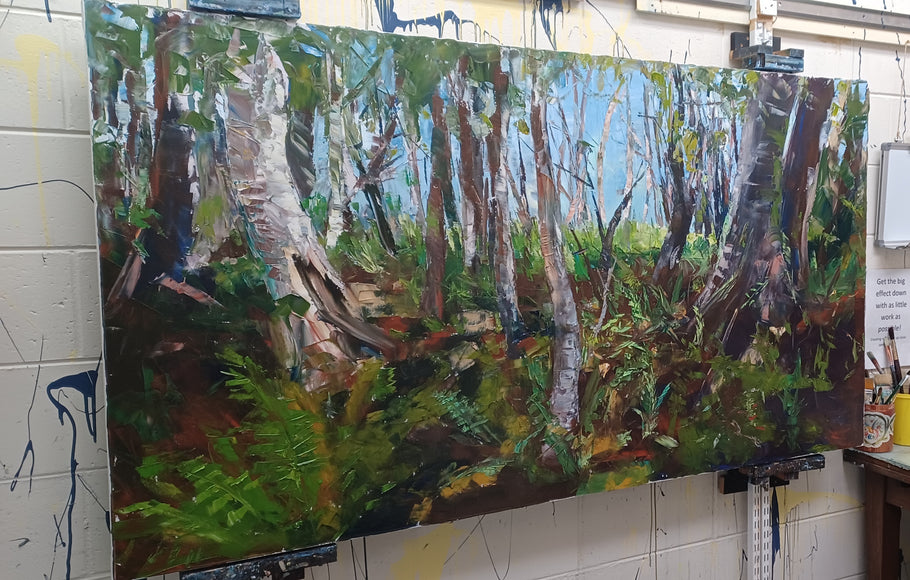Painting really large with palette knife!